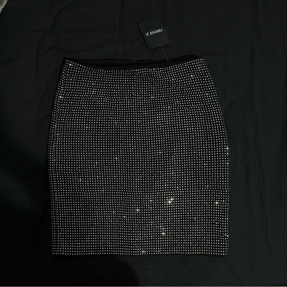 NWT Forever 21 Rhinestones Skirt XS